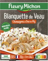 Mängden socker i La Blanquette de Veau et son duo de riz