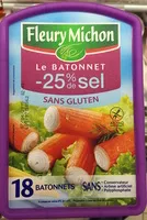 Mängden socker i Le Bâtonnet (- 25 % de sel - Sans Gluten) 18 Bâtonnets
