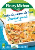 Mängden socker i Gratin de pommes de terre saumon* épinards