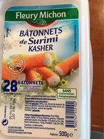 Mängden socker i Surimi 28 Batonnets Kasher