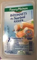 Mängden socker i Batonnets de surimi kacher