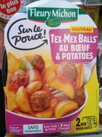Mängden socker i Tex-mex balls au boeuf & potatoes