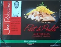 Mängden socker i Filet de poulet aux morilles et ses pâtes "grattata"