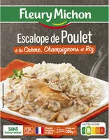 Mängden socker i L'Escalope de Poulet à la Crème, Champignons et Riz