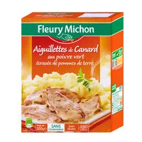 Mängden socker i Aiguillettes de canard au poivre vert écrasée de pommes de terre