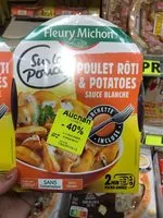 Mängden socker i Poulet roti & patatoes sauce blanche