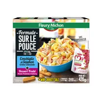 Mängden socker i Formule Sur Le Pouce - pâtes conchiglie et saumon crème ciboulette + pause fruits + biscuit salé