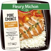 Mängden socker i Porc émincé riz et légumes cuisinés