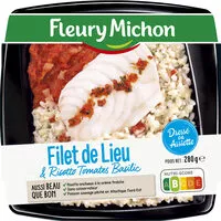 Mängden socker i Filet de lieu & risotto tomates basilic