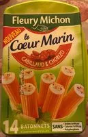 Mängden socker i Coeur Marin Cabillaud Chorizo - 14 Bâtonnets