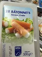 Mängden socker i Batonnets saveur crabe