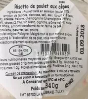 Mängden socker i Risotto de poulet aux cepes