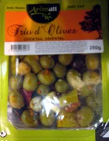 Mängden socker i Trio d'olives cocktail oriental Arômatt