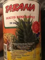 Mängden socker i Ananas Tranche Entiere Tabana