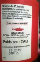 Mängden socker i Soupe de poissons à la Sétoise