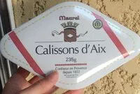 Mängden socker i Calissons d'Aix