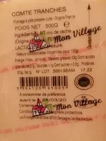 Mängden socker i Comte tranches