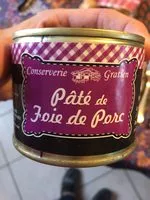 Mängden socker i Conserverie Gratien, Pate de foie de porc