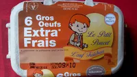 Mängden socker i 6 gros oeufs extra frais
