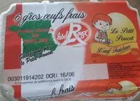 Mängden socker i Oeufs frais label rouge