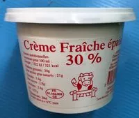 Mängden socker i Crème Fraîche épaisse 30%
