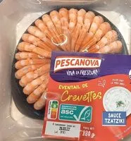 Mängden socker i Éventail de crevettes