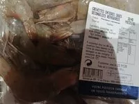 Mängden socker i Crevettes entières crues décongelées refrigerees