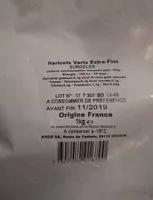 Mängden socker i Haricots verts extra fins