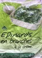 Mängden socker i Epinards en branches à la crème