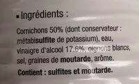 Mängden socker i Cornichons au vinaigre