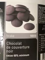 Mängden socker i Chocolat de couverture noir cacao 60%