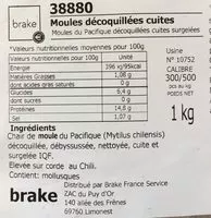 Mängden socker i Moules décoquillées Cuites