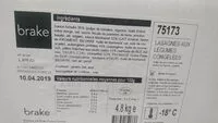 Mängden socker i Lasagnes aux légumes congelées