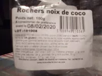 Mängden socker i rocher noix de coco