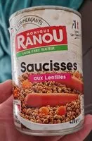 Mängden socker i Saucisse aux lentilles