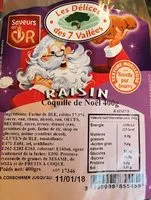 Mängden socker i Coquille de Noël Raisin
