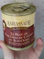 Mängden socker i Foie gras de canard du sud ouest