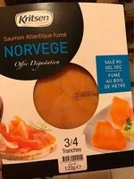 Mängden socker i Saumon fumé Norvège Kritsen. 3/4 tranches