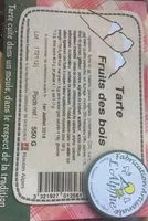 Mängden socker i Tarte fruits des bois