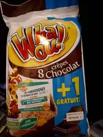 Mängden socker i Crêpes fourrées au chocolat, sachets fraîcheur