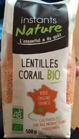 Mängden socker i Lentilles corail biologiques
