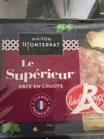 Mängden socker i Pâté en croute 1 Tranche Label Rouge Maison Monterrat