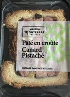 Mängden socker i Paté en croûte Canard pistaché Maison Monterrat