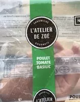 Mängden socker i Sandwich poulet tomate basilic