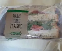 Mängden socker i Sandwich poulet tomate basilic
