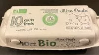 Mängden socker i Oeuf frais BIO