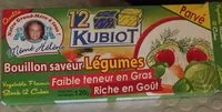 Mängden socker i 12 Kubiot Bouillon saveur Légumes