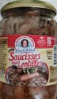 Mängden socker i Saucisses aux lentilles