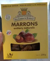 Mängden socker i Marrons entiers naturels