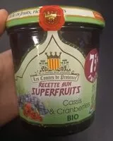 Mängden socker i Confiture aux Superfruits Cassis & Cranberries BIO